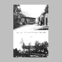 033-0034 Postkarte von Gruenhayn mit der alten Schule und der Kirche.jpg